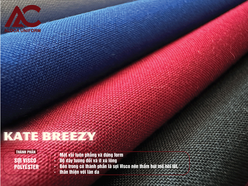Chất liệu vải kate breezy may áo sơ mi