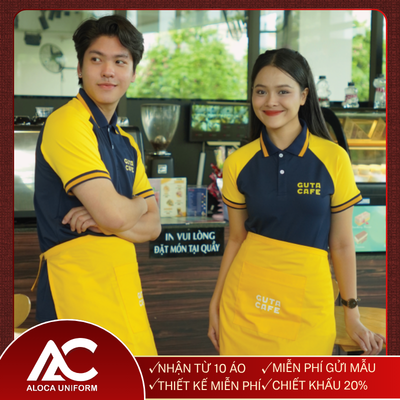 Áo Polo Đồng Phục Guta Coffee– Bo Tổ Ong Cao Cấp, Thiết Kế Theo Yêu Cầu Chuẩn Nhận Diện: