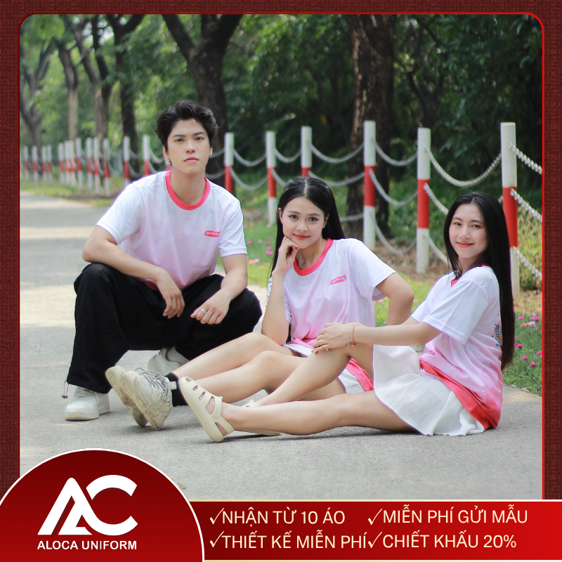 Đồng Phục áo thun cổ tròn in 3D chuyển nhiệt