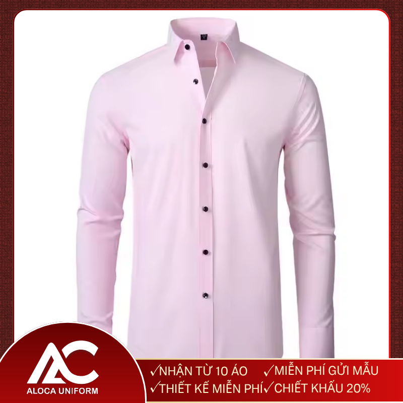 Đồng Phục áo sơ mi màu hồng phấn