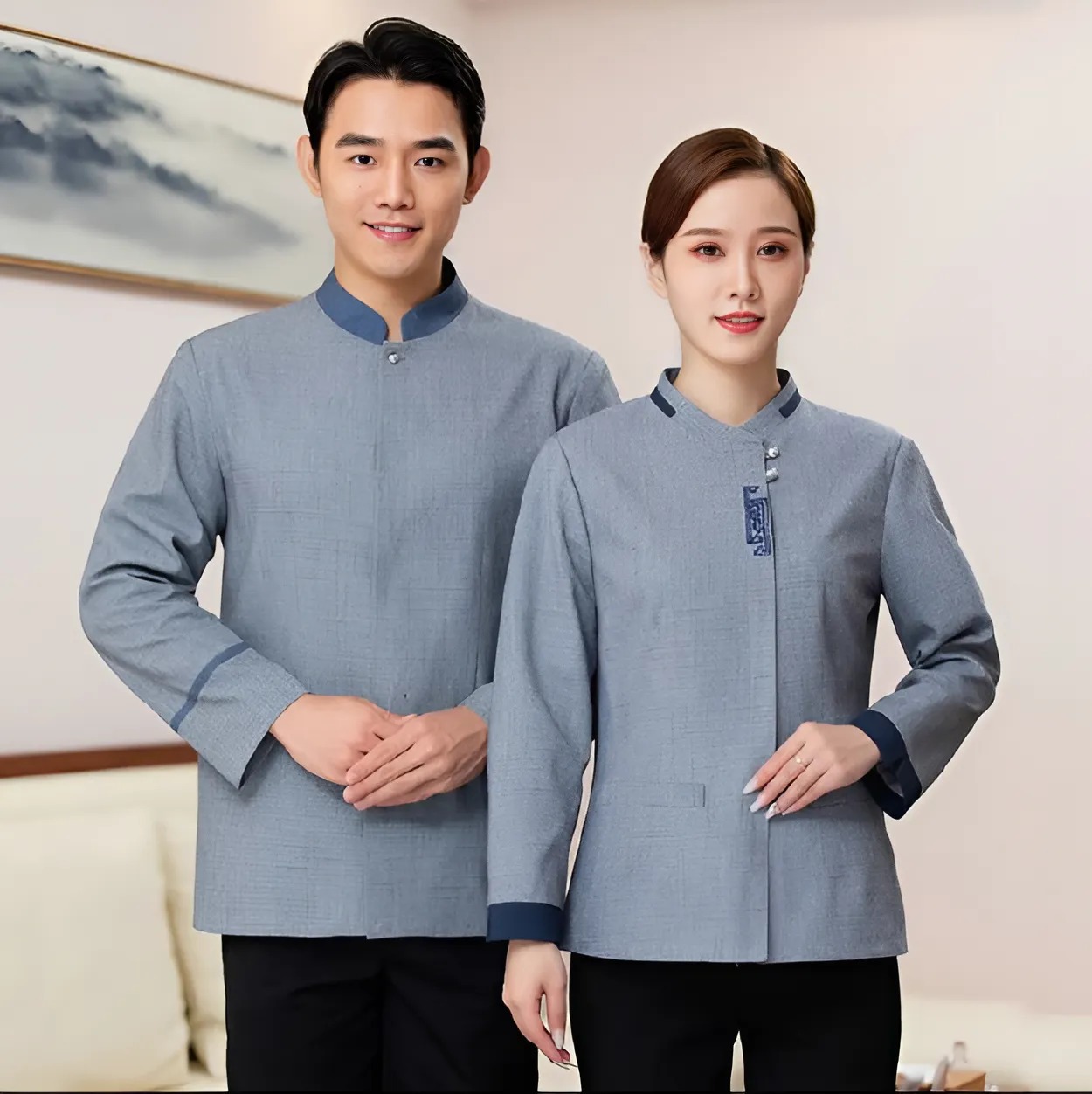 Đồng Phục Nhân Viên Phục Vụ Nhà Hàng, Khách Sạn, Resort MS002