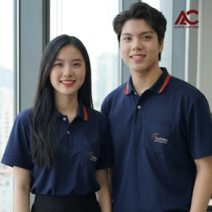 Áo Polo Đồng Phục Phối Bo 2 Sọc Đổi Màu Theo Thương Hiệu MS127