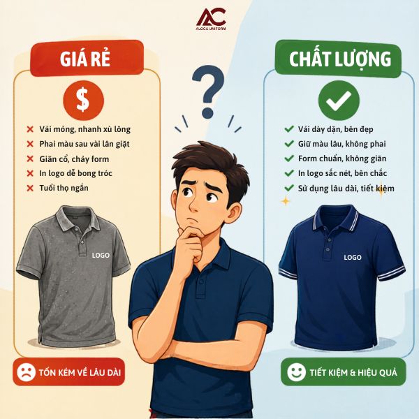 Sai lầm khi đặt đồng phục giá rẻ