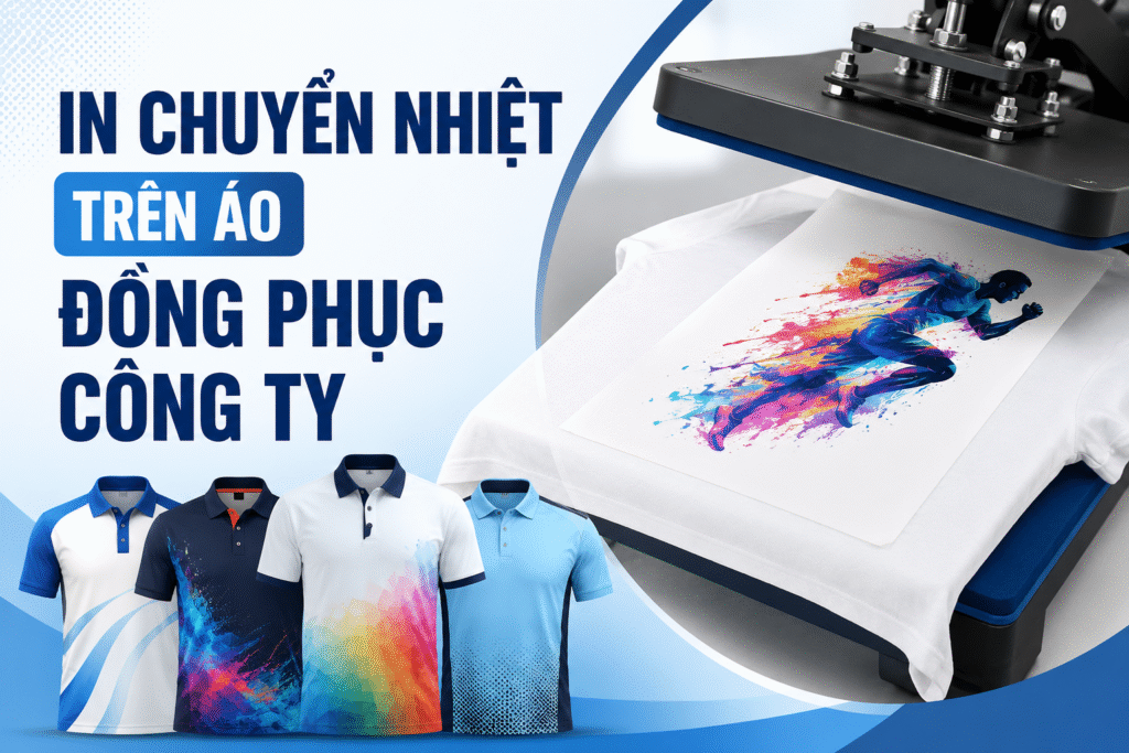 In áo chuyển nhiệt trên áo đồng phục công ty