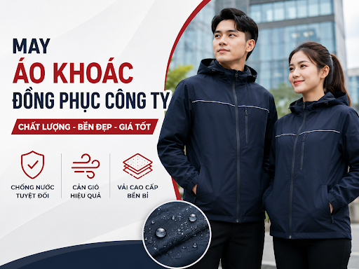 Đồng phục áo khoác gió giá tốt, phù hợp với mọi doanh nghiệp